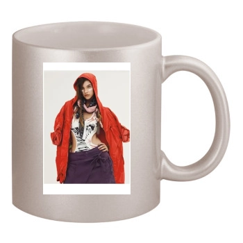 Barbara Palvin 11oz Metallic Silver Mug