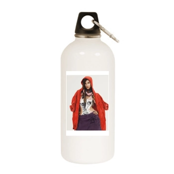 Barbara Palvin White Water Bottle With Carabiner