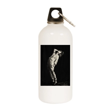 Barbara Palvin White Water Bottle With Carabiner