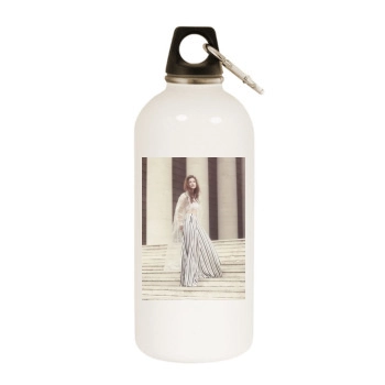 Barbara Palvin White Water Bottle With Carabiner