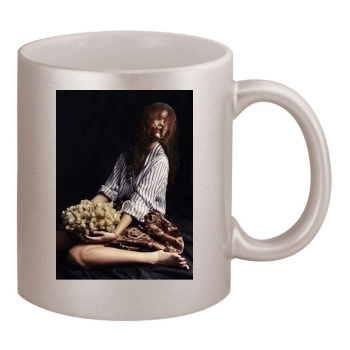 Barbara Palvin 11oz Metallic Silver Mug