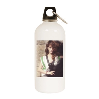 Barbara Palvin White Water Bottle With Carabiner