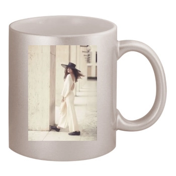 Barbara Palvin 11oz Metallic Silver Mug