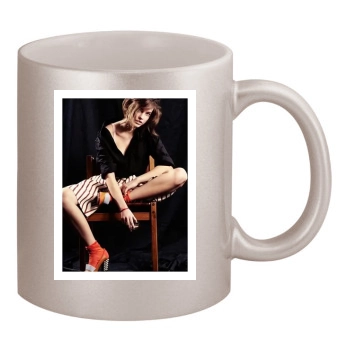 Barbara Palvin 11oz Metallic Silver Mug