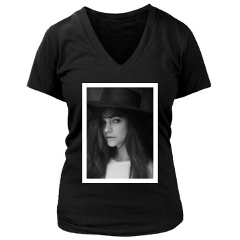 Barbara Palvin Women's Deep V-Neck TShirt