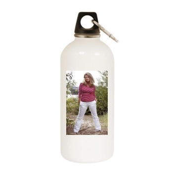 Barbara Schoneberger White Water Bottle With Carabiner