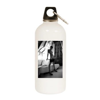 Bee Dee Pearson White Water Bottle With Carabiner