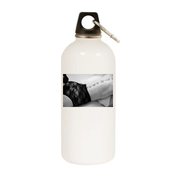 Bee Dee Pearson White Water Bottle With Carabiner