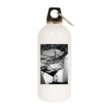 Bee Dee Pearson White Water Bottle With Carabiner