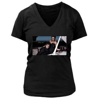 Benicio del Toro Women's Deep V-Neck TShirt