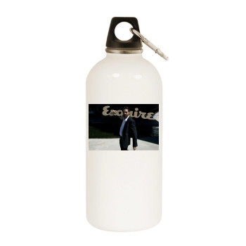 Benicio del Toro White Water Bottle With Carabiner