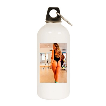 Berry Deanne White Water Bottle With Carabiner