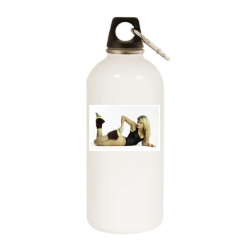 Berry Deanne White Water Bottle With Carabiner