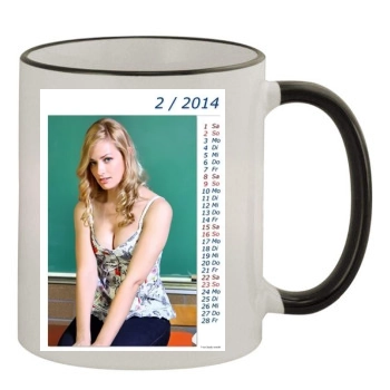 Beth Behrs 11oz Colored Rim & Handle Mug