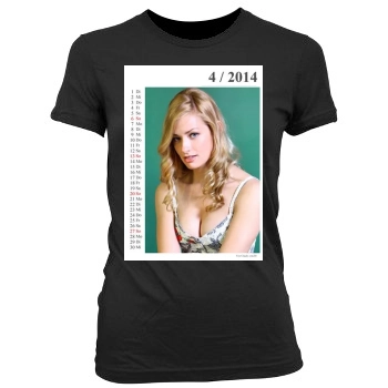 Beth Behrs Women's Junior Cut Crewneck T-Shirt