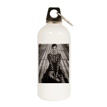 Bette Franke White Water Bottle With Carabiner