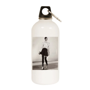 Bette Franke White Water Bottle With Carabiner