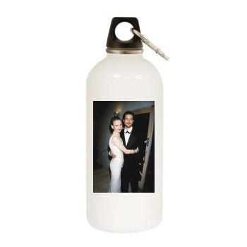 Brad Pitt White Water Bottle With Carabiner