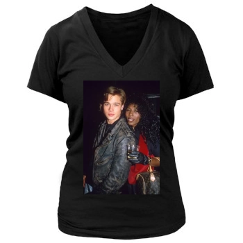 Brad Pitt Women's Deep V-Neck TShirt