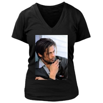 Brad Pitt Women's Deep V-Neck TShirt