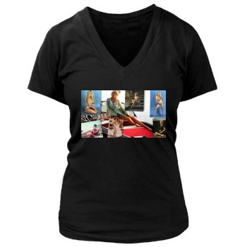 Brigitte Bardot Women's Deep V-Neck TShirt