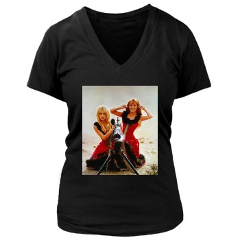 Brigitte Bardot Women's Deep V-Neck TShirt