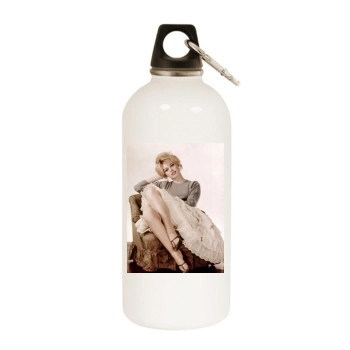 Brigitte Bardot White Water Bottle With Carabiner