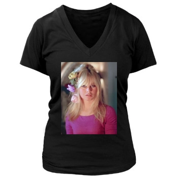 Brigitte Bardot Women's Deep V-Neck TShirt