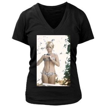 Brigitte Bardot Women's Deep V-Neck TShirt