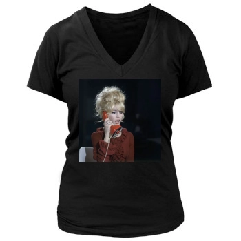 Brigitte Bardot Women's Deep V-Neck TShirt