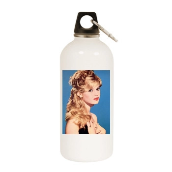 Brigitte Bardot White Water Bottle With Carabiner