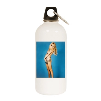 Brigitte Bardot White Water Bottle With Carabiner