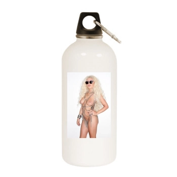 Brooke Candy White Water Bottle With Carabiner