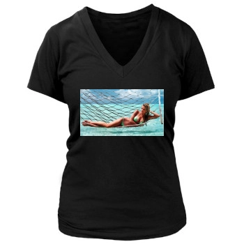 Brooklyn Decker Women's Deep V-Neck TShirt