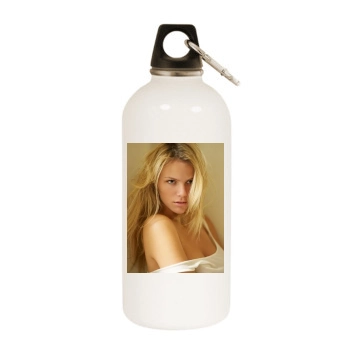 Brooklyn Decker White Water Bottle With Carabiner