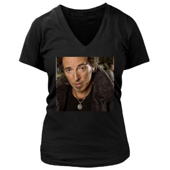 Bruce Springsteen Women's Deep V-Neck TShirt