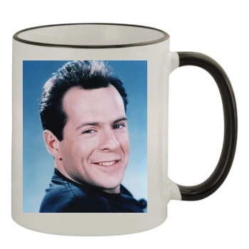 Bruce Willis 11oz Colored Rim & Handle Mug