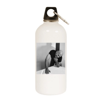 Bruce Willis White Water Bottle With Carabiner