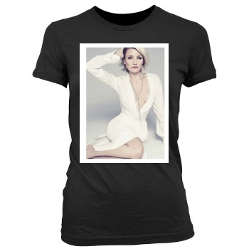 Cameron Diaz Women's Junior Cut Crewneck T-Shirt