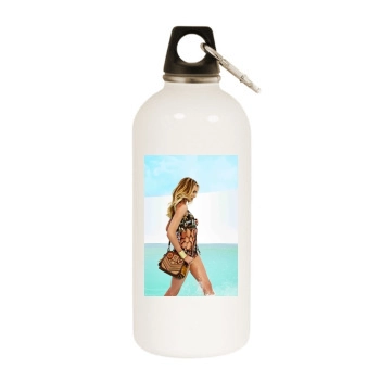 Candice Swanepoel White Water Bottle With Carabiner