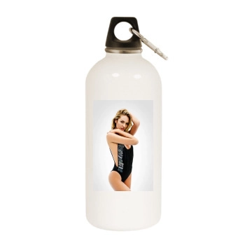 Candice Swanepoel White Water Bottle With Carabiner