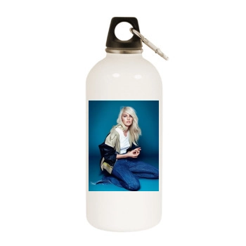 Candice Swanepoel White Water Bottle With Carabiner