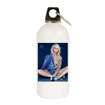 Candice Swanepoel White Water Bottle With Carabiner