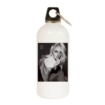 Candice Swanepoel White Water Bottle With Carabiner