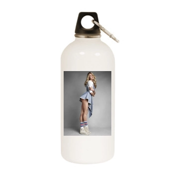 Candice Swanepoel White Water Bottle With Carabiner