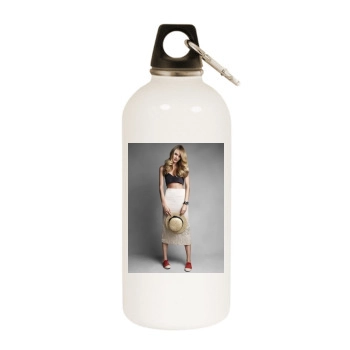 Candice Swanepoel White Water Bottle With Carabiner