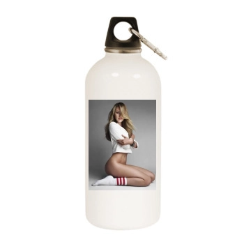 Candice Swanepoel White Water Bottle With Carabiner