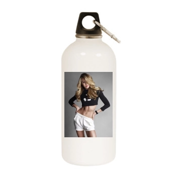 Candice Swanepoel White Water Bottle With Carabiner