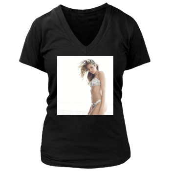 Candice Swanepoel Women's Deep V-Neck TShirt