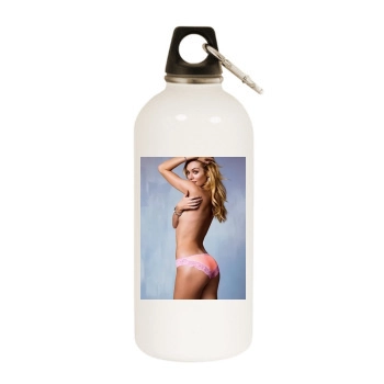 Candice Swanepoel White Water Bottle With Carabiner